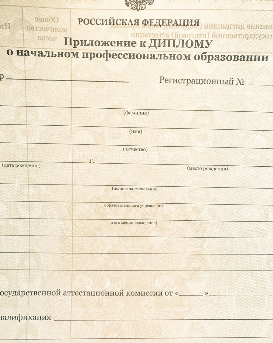 Заказать Диплом о начальном профессиональном образовании 2014-2018 Заказать Диплом о начальном профессиональном образовании 2014-2018
